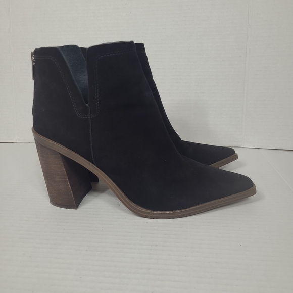 Vince Camuto Welland Suede Black Bootie Boots Women Sz 10 - Picture 4 of 15